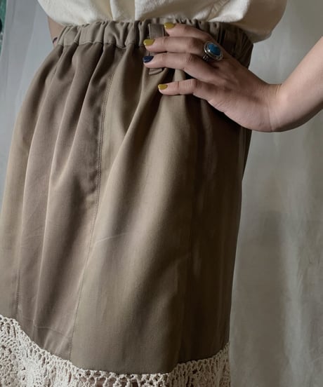 【RE;CIRCLE】 RE Crochet Long Skirt①/210512-016
