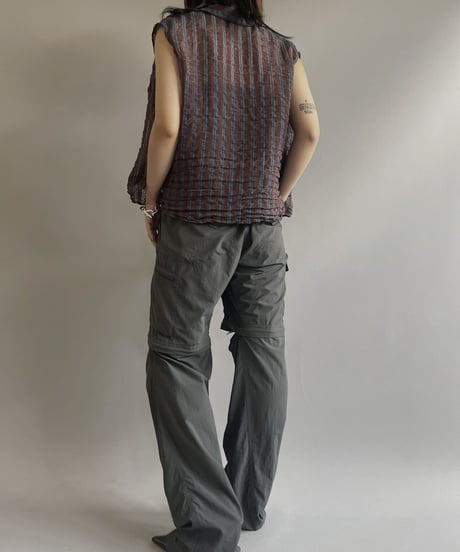 【USED】 Stripe Pattern N/S Vest / 230708-030
