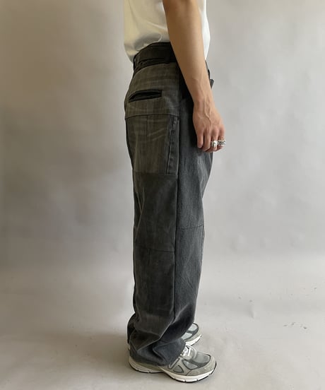 【RE;CIRCLE】 RE Denim Patch Work Pants Black / 230909-027