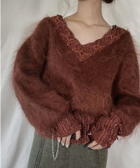 【USED】    Mohair Knit Top/211216-021