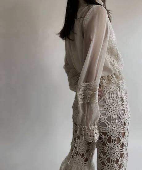 【USED】L/S Lace Blouse / 220427-042