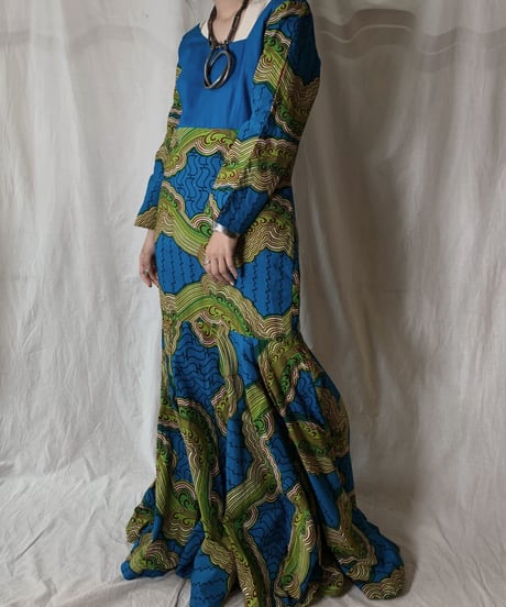 【USED】 African Batik One-piece⑥/210428-017
