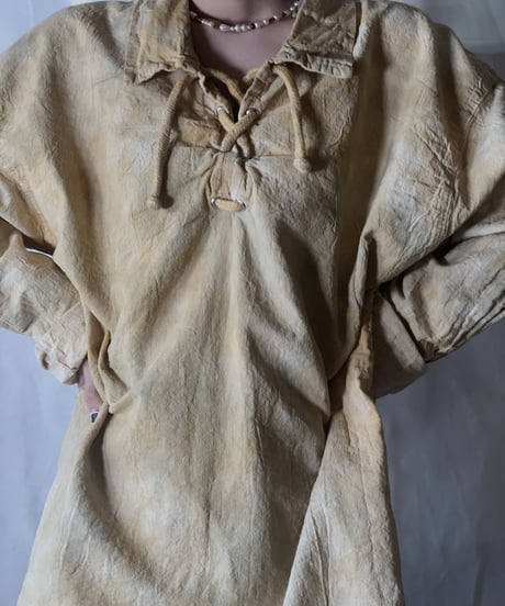 【RE;CIRCLE】Tie Dye Dyeing  Mexican shirt② /210226-008
