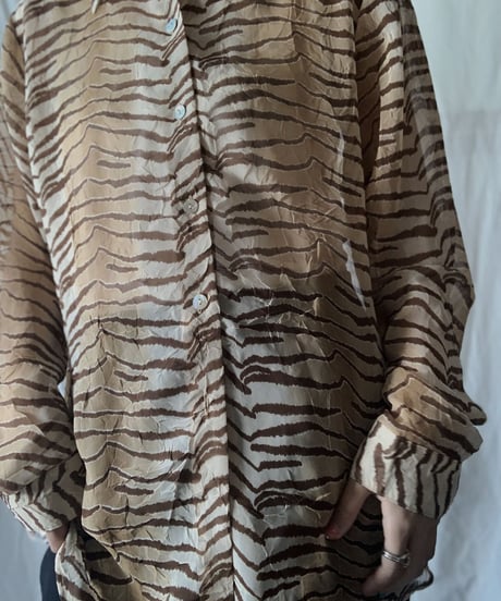 【USED】 Zebra Patterned See-through Top/210714-022