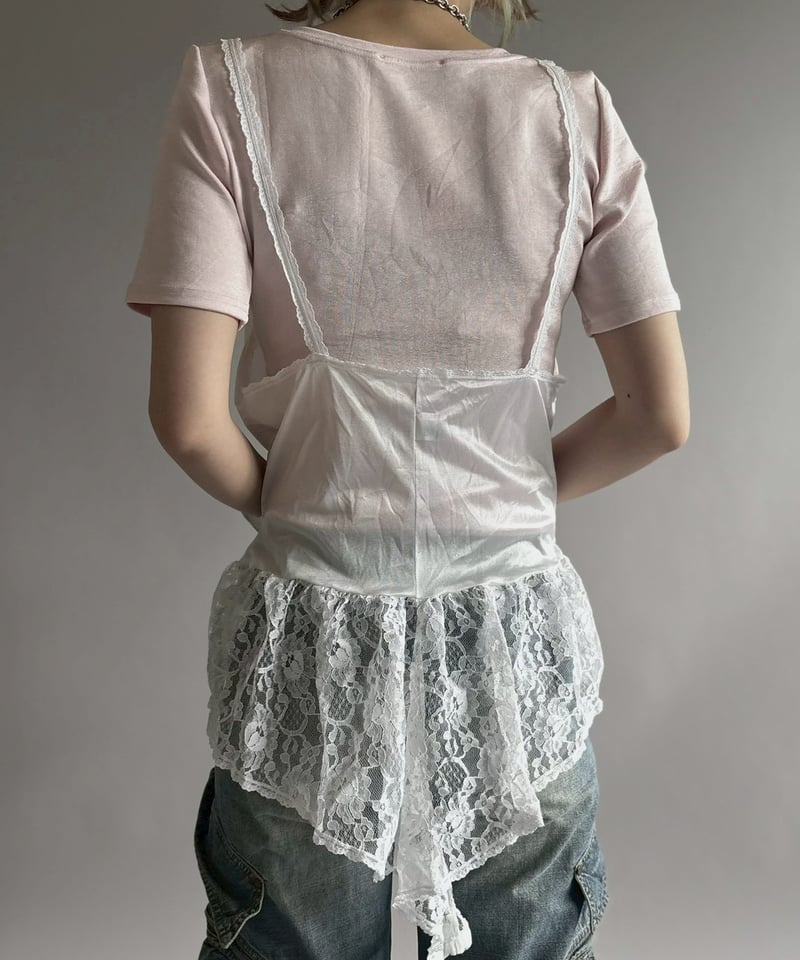 USED】 Lace Design Camisole Leotard / 260516-01