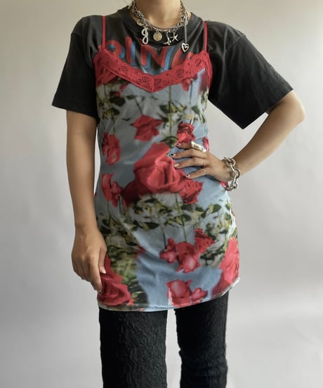 【USED】 Flower Patterned Camisole Top /240914-019
