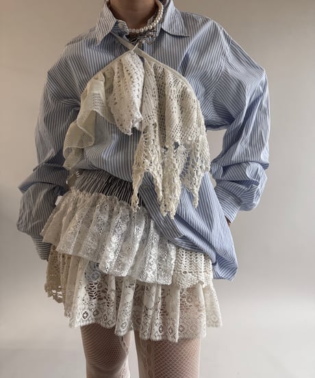 【RE;CIRCLE】 Re Crochet Stripe Skirt/ 250320-005