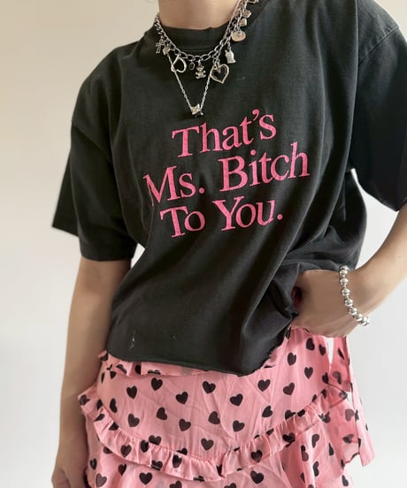 【USED】 Made in USA 90's Fruit of the Loom Ms. Bitch Cut off T-Shirt/250510-075