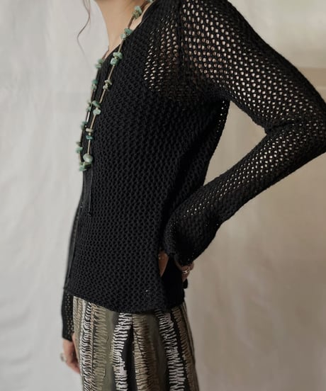 【USED】  Crochet L/S Top①/20210819-004