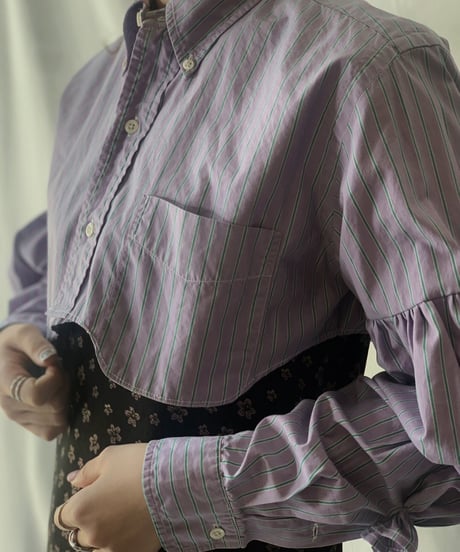 【RE;CIRCLE】  Gather Sleeve Short Shirt①/210303-035