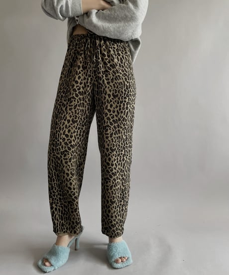【USED 】Ralph Lauren Silk100% Leopard Patterned Pants/ 240414-033