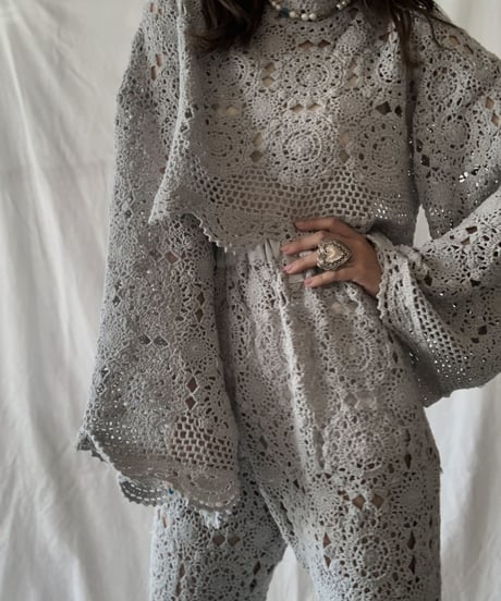 【RE;CIRCLE】 RE Crochet L/S Top①/210611-016