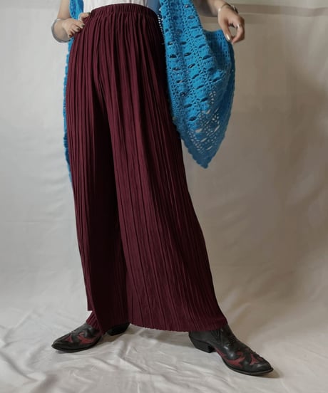 【USED】 Poly Pleats Pants/20210819-015