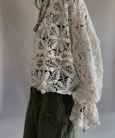 【RE;CIRCLE】 RE Crochet Kirikae Top / 230330-015