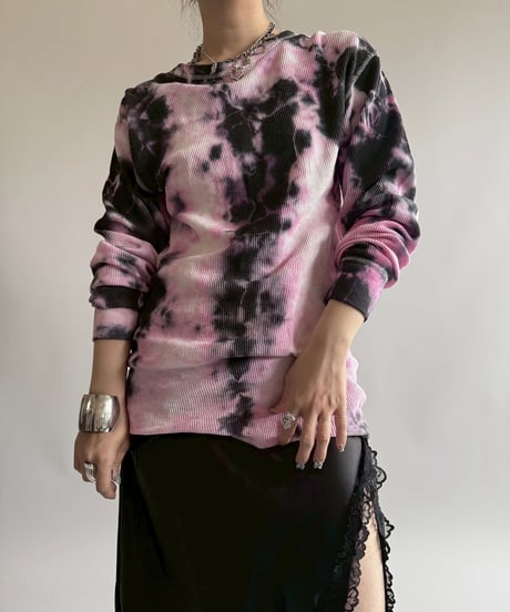 【USED】 Overdye Hanes Waffle L/S Top /250412-033