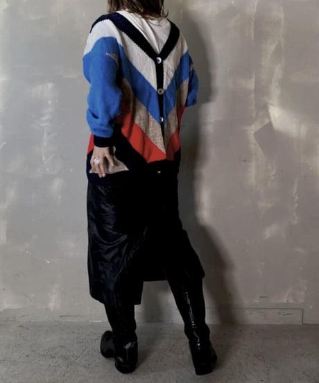 【USED】 Leather Medium Skirt / 201121-004