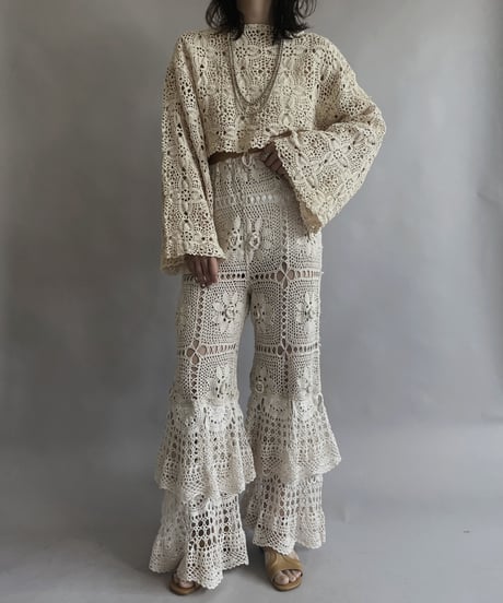 【RE;CIRCLE】 RE Crochet Lace Top / 230504-014