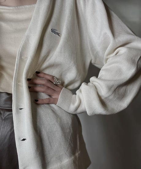 【USED】 LACOSTE Acrylic Knit Cardigan  ① / 220111-001