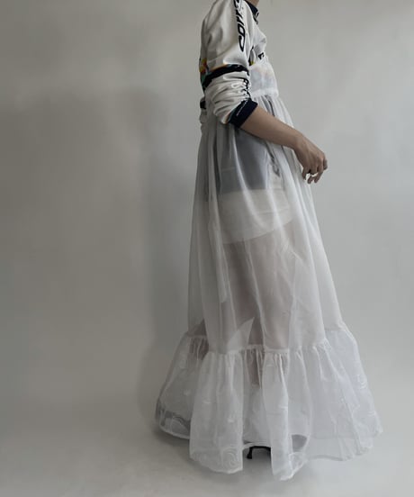 【RE;CIRCLE】 RE Sheer White Camisole One-piece / 220721-003