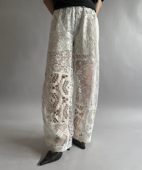 【RE;CIRCLE】 RE Crochet Patch Pants / 240829-001