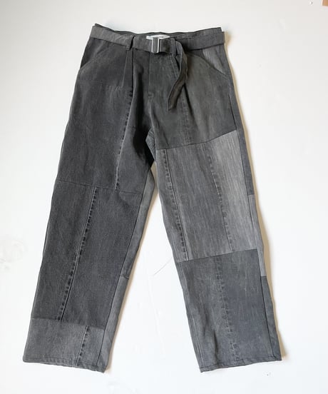 【RE;CIRCLE】 RE Denim Patch Work Pants Black / 230909-027