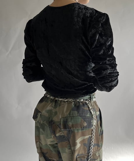 【USED】 Velour Leotard Top /241214-016