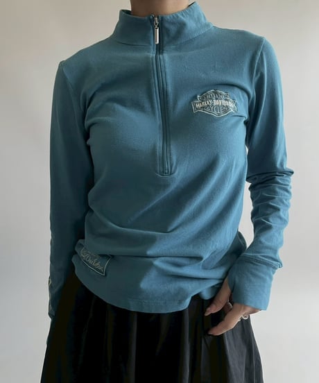 【USED】 Made in USA Harley-Davidson Half Zip Top  /250426-010