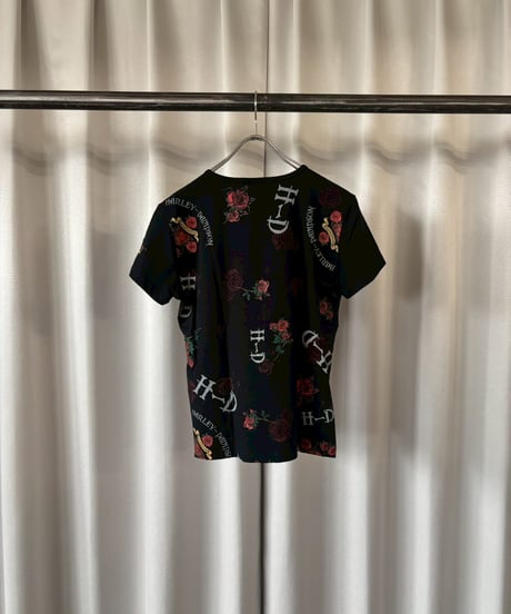 【USED】 HARLEY-DAVIDSON Rose Pattern Tee / 260418-037