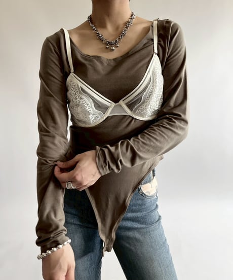 【USED】 Lace Pattern  Camisole Bra Top /250419-021
