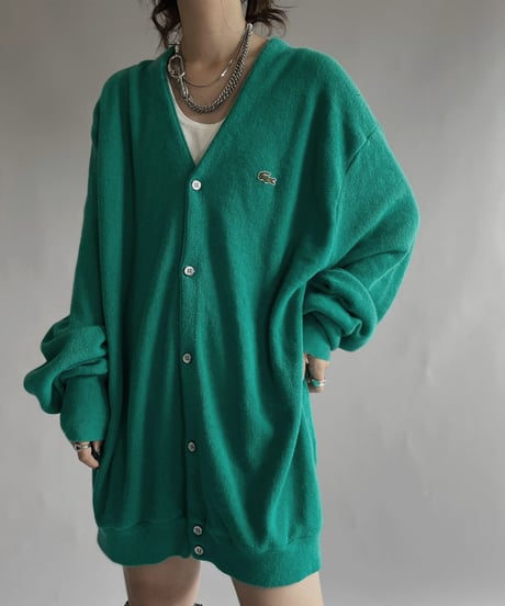 【USED】  IZOD Lacoste Acrylic Knit Cardigan / 221008-032