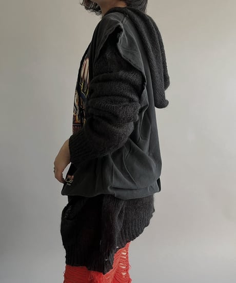 【USED】BONDS Mohair Knit Hoodie Top /240127-002