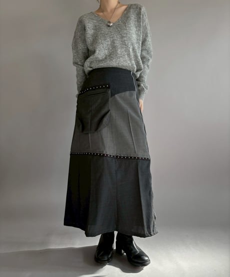【 RE;CIRCLE】 RE Suit Asymmetry Long Skirt / 260129-006