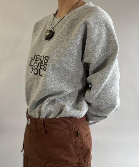 【USED】 JESUS LOVES YOU L/S Sweat Top /241109-017