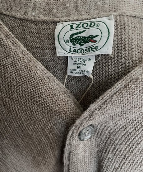 【USED】 IZOD Lacoste Acrylic Cardigan Beige / 230204-002