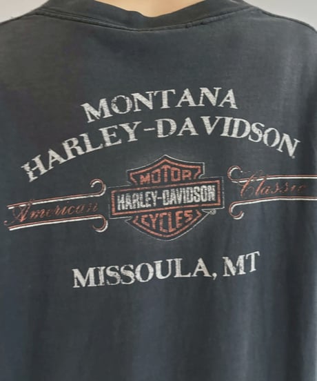 【USED】 HARLEY DAVIDSON Fire Pattern L/S T-Shirt / 260607-012