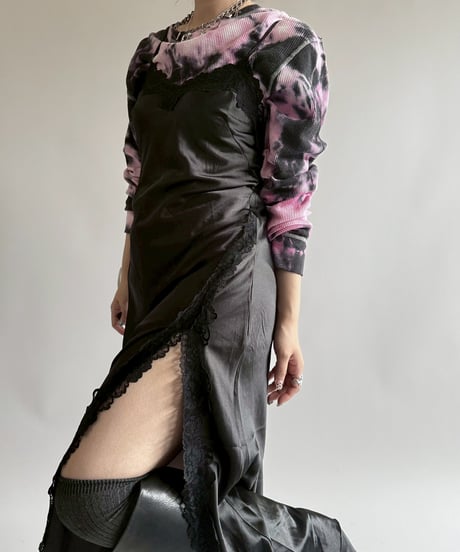 【USED】 Lace Pattern Camisole Long One-Piece   /250412-032