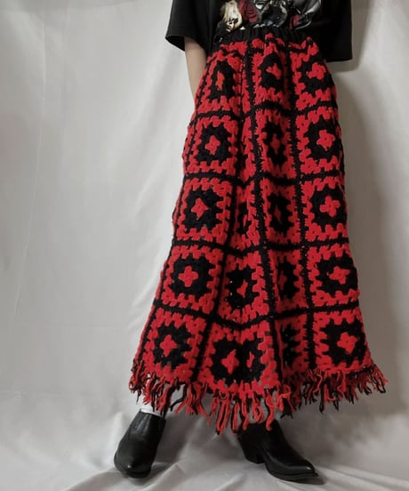 【RE;CIRCLE】 RE Granny Knit Long Skirt①/210917-003