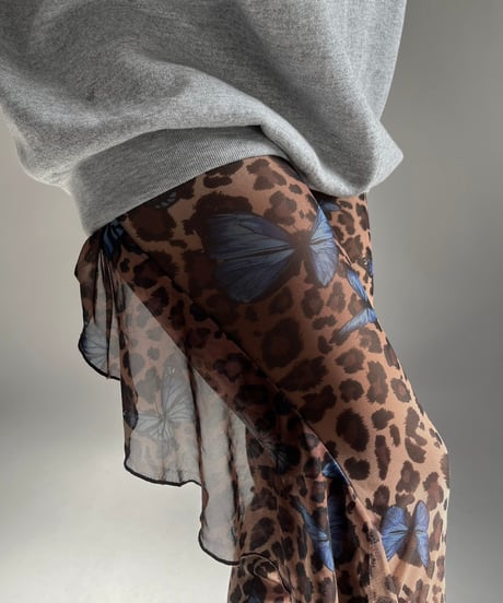 【USED】 JOUR Leopard Patterned Sheer Pants /250104-029