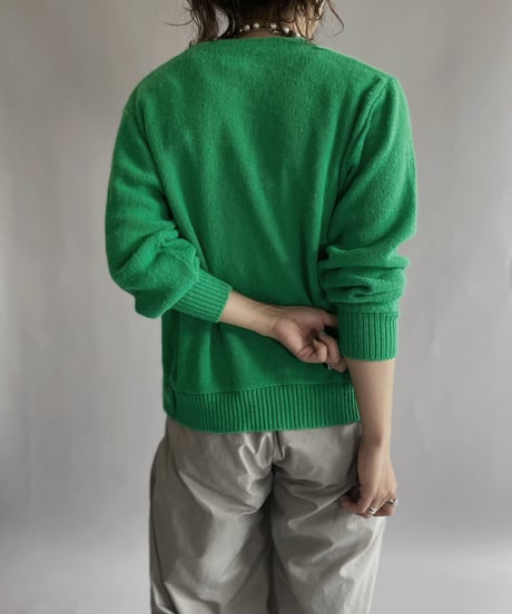 【USED】  Haymaker Lacoste Acrylic Knit Cardigan / 221008-023