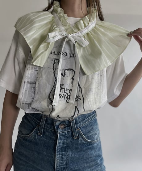 【RE;CIRCLE】 RE Striped Shirt Detachable Collar + Bolero / 220609-012