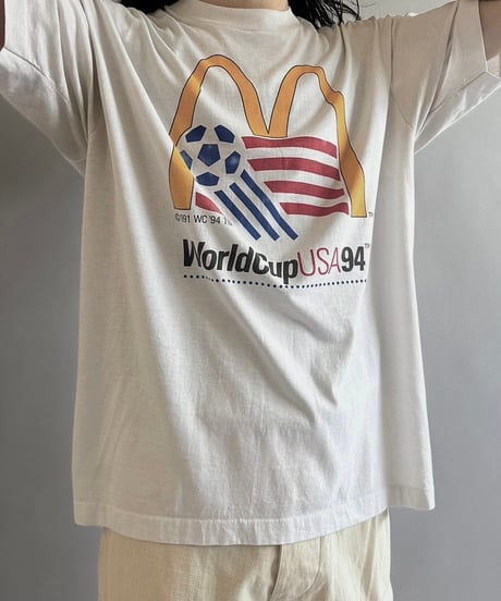 【USED】 Made in USA Screen Stars Vest 94's WORLD CUP T-Shirt /240729-088