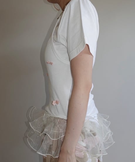 【CA MEETS UV】 RE Lace Ribbon Tank Top  / 250807-011