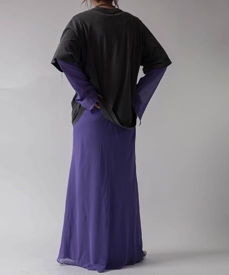 【USED】L/S Poly Dress ③ / 220324-022