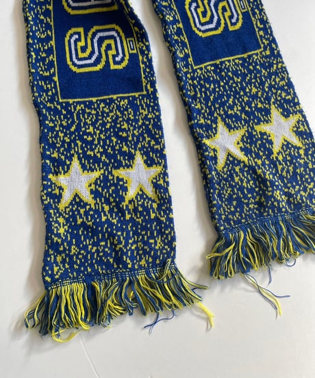【USED】 Knit Soccer Muffler Blue × Yellow / 230206-015