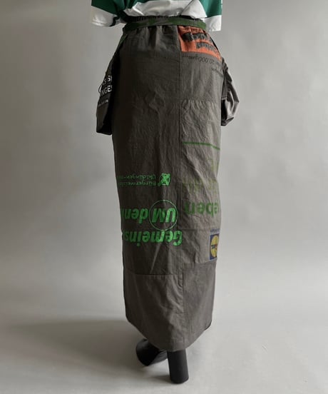 【RE;CIRCLE】RE Eco-Friendly Bag Beit Bag Skirt Dyed Gray / 240613-028