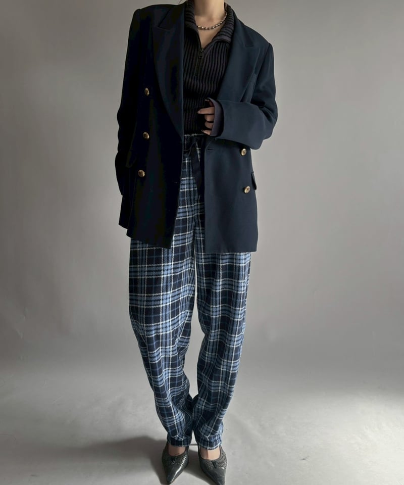 トップス 90s archive ARMANI JEANS Half-zip knit Women's Ribbed Knit Half-Zip Sweater