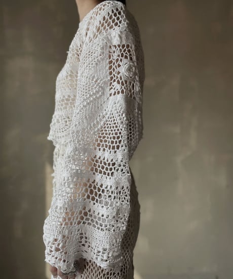 【RE;CIRCLE】 RE Crochet L/S Top②/20220317-002