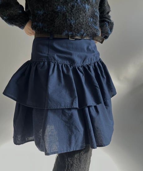 【USED】 Made in USA Tiered Mini Skirt /250111-021