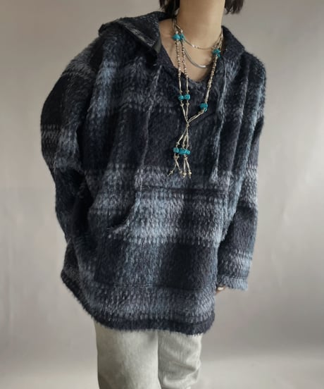 【RE;CIRCLE】 RE Mohair Mexican Hoodie Blue / 230105-005
