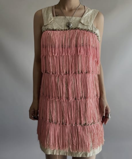 【USED】 Lame Fringe Camisole Top / 231112-014